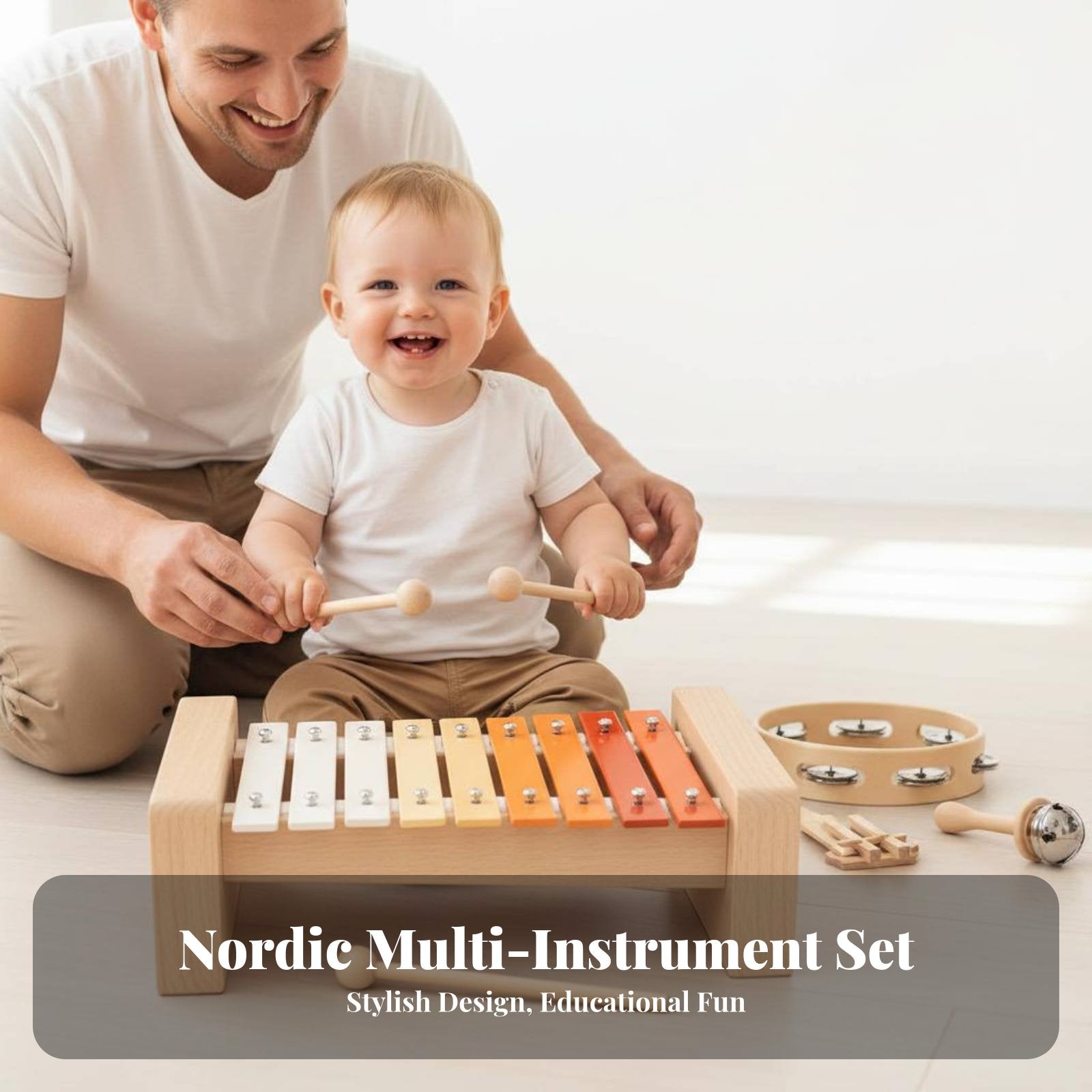Toddler Rhythm Band Collection Child-Safe Design Introductory Band Kit for Preschool