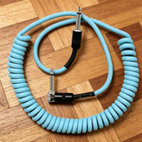 Coiled Bass Guitar Cable Good Conductivity 1/4 Inch Audio Cable Wear-Resistant Curly Instrument Cord for Guitarists