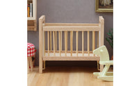 Wooden Dollhouse Baby Bed Realistic Intricate Design for Miniature Scene