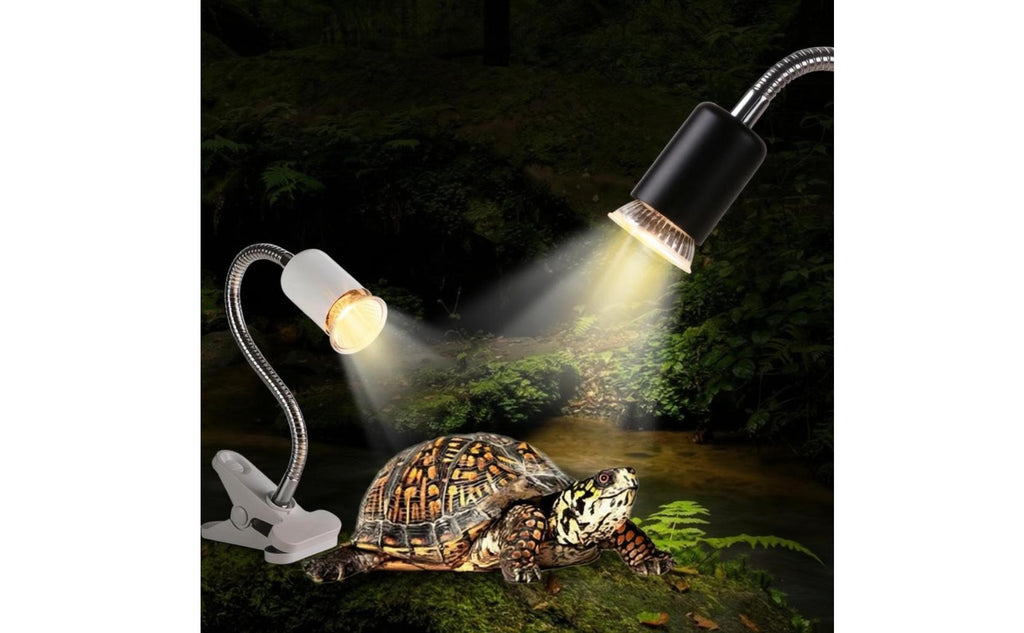 Clamp-on Basking Lamp Flexible Reptile Heat Lamp Holder Pet Lighting Plastic Clamp Metal