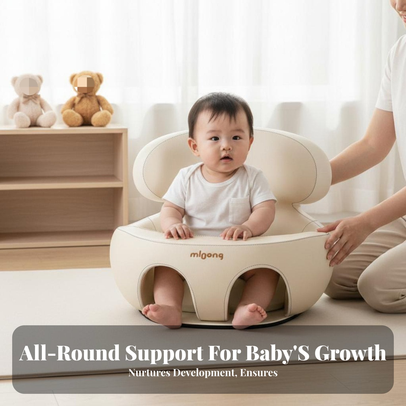 Inflatable avian Trainer Infant Floor Seat Builtinflatable inflation mechanism for Babies