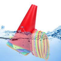 Cone Receptacle Hoop Toss Set Wide Square Bases Children's Plaything Training
