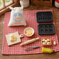 Miniature Dollhouse Kitchen Accessory Set Checkered