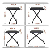 Folding X Piano Stool 100 Kg Load Capacity Adjustable Padded Stool Sturdy