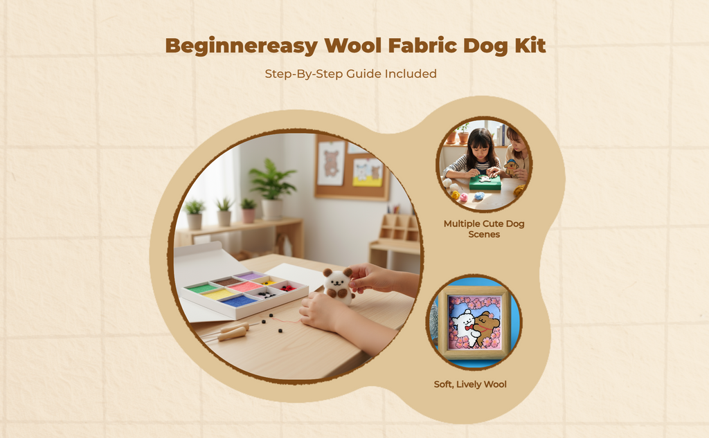 Wool Puppy Needle Felting Kit