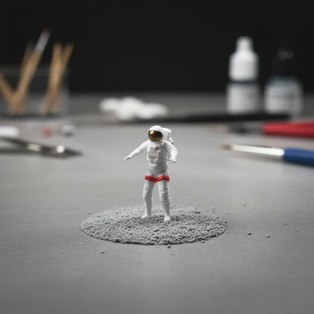 1/64 Scale Astronaut Figurine Resin Material Miniature Space Figure
