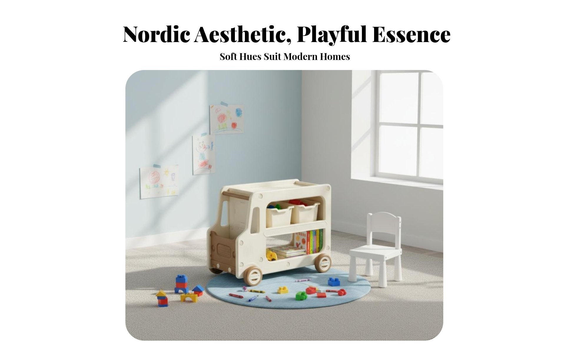 Rolling Changing Table Multi-Functional Storage Trolley Mobile with Wheels