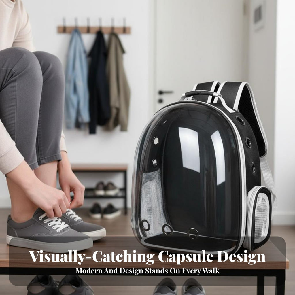 Space Capsule Pet backpackpack Portable creature container Breathable for Hiking