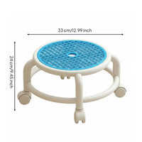 Kids Rolling Stool Quiet Wheels Room Furniture Rotating Seat for Dorm