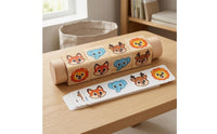 Cube Block Matcher Smooth Wooden Rotating Puzzle Toy Hands-on for Children