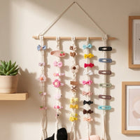 Wall-Hanging Organizer Rack Minimal Cotton Cord Rack Decorative