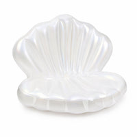 Shell-Shaped Pool Lounger Spherical Accent Inflatable Shell Lounger Lightweight