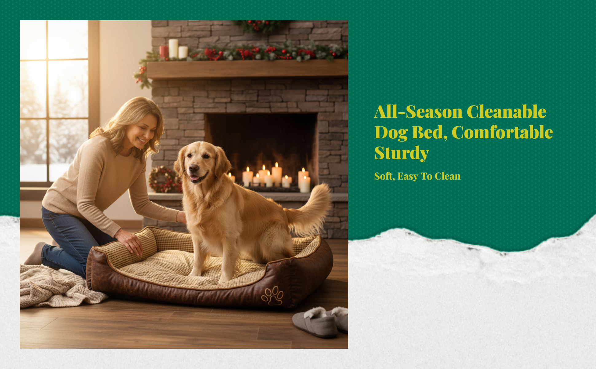 Orthopedic dog bed, removable cover