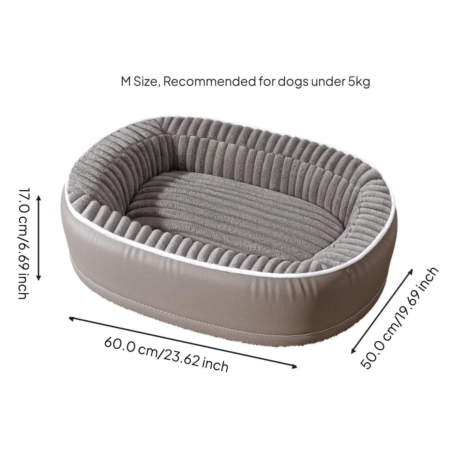 Plush dog bed with removable cover