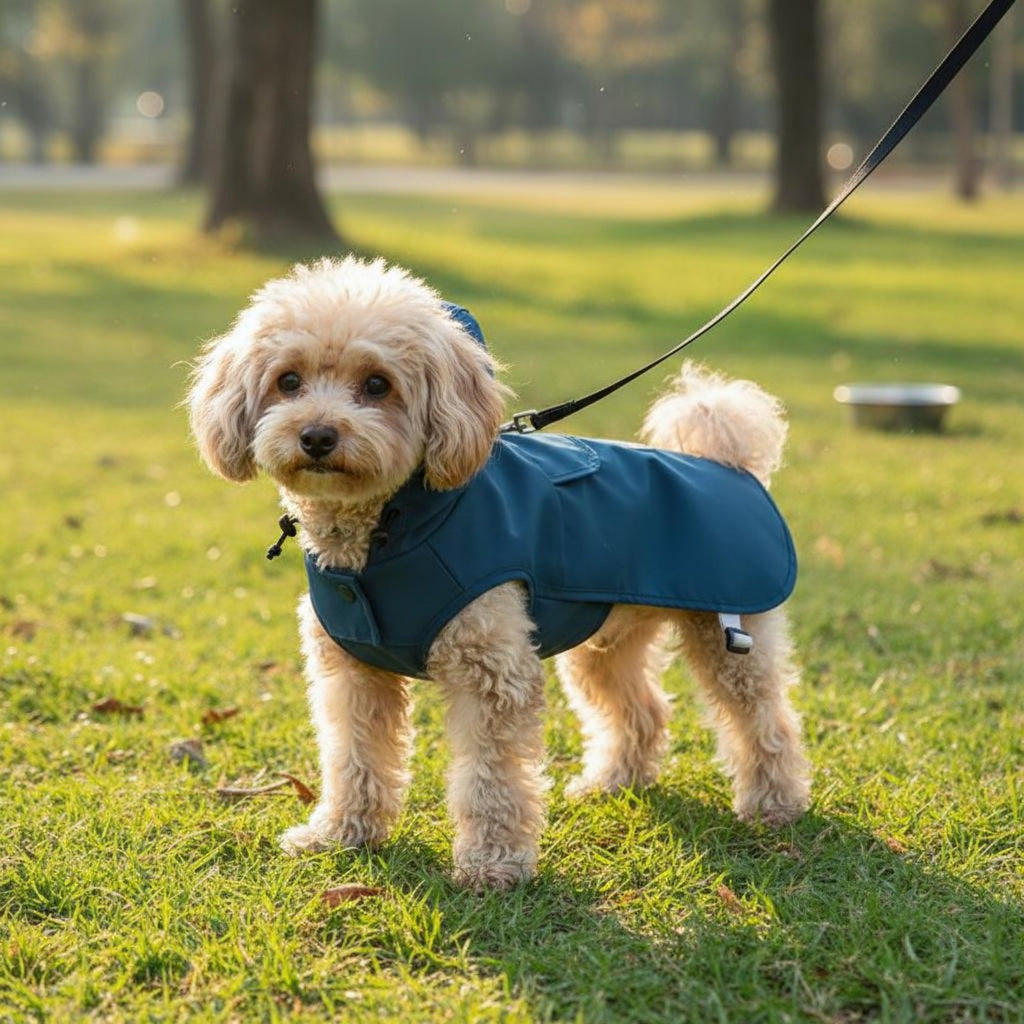 Clear Hood Dog Raincoat Portable Waterproof Dog Slicker Adjustable Straps
