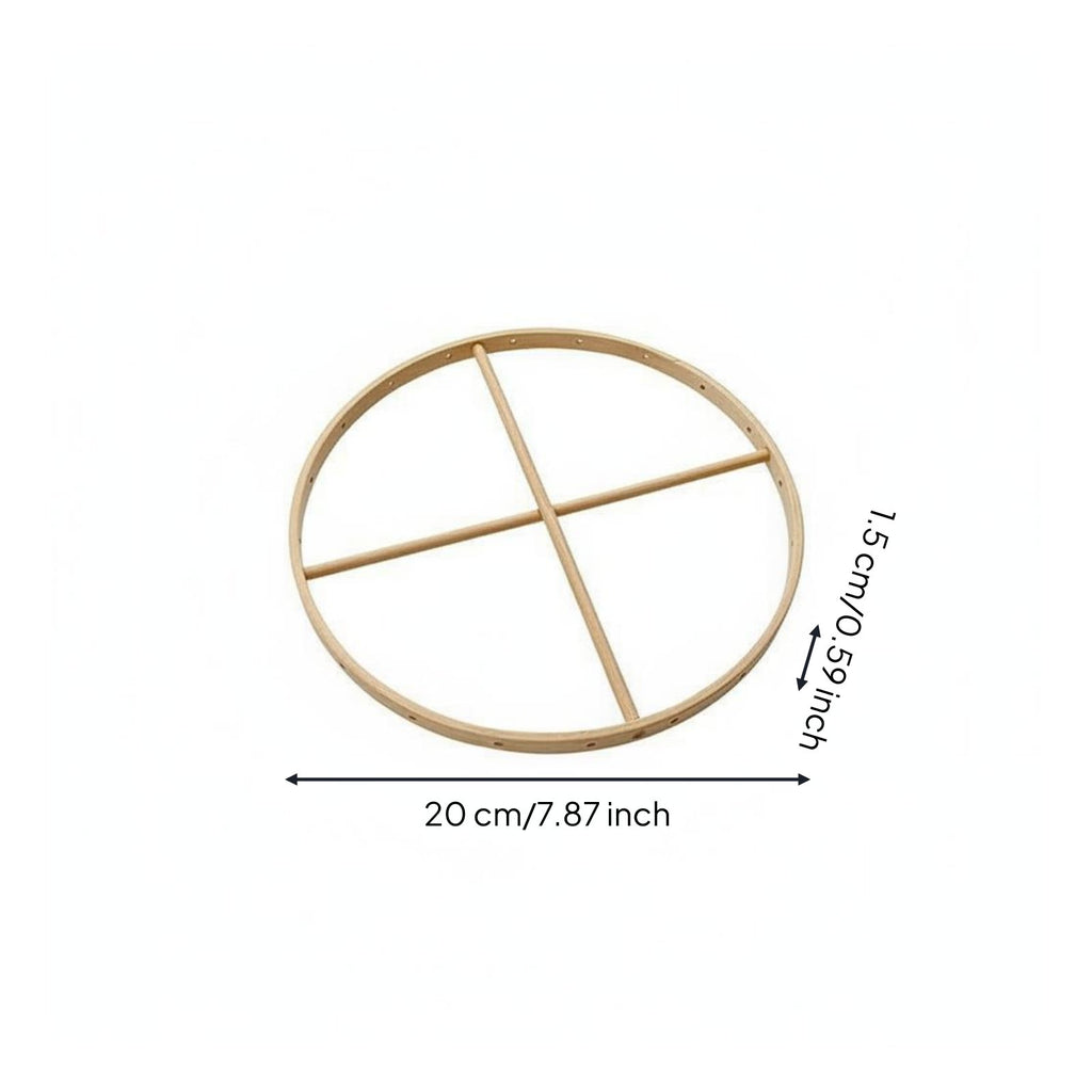 Hanging Bamboo Cross Frame Sturdy Bamboo Crib Hanger Frame Lightweight Decor for Parents, Infants