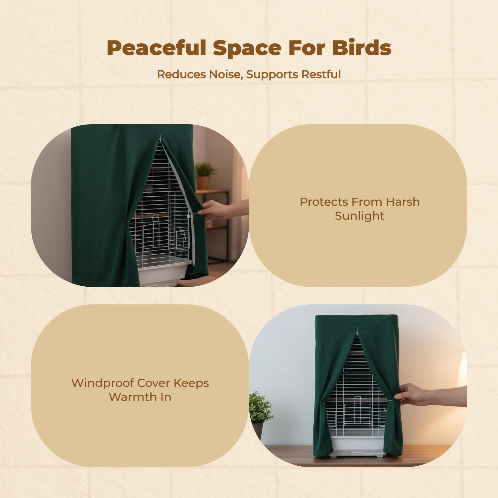Breathable bird cage cover