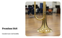 Loud Clear Tone School Band Bugle Easy to Play Bugle Trumpet Bright and Powerful Sound Alarm Trumpet Lightweight for Beginners, Musicians, Performances, Ceremonies, Music Practice, Festivals
