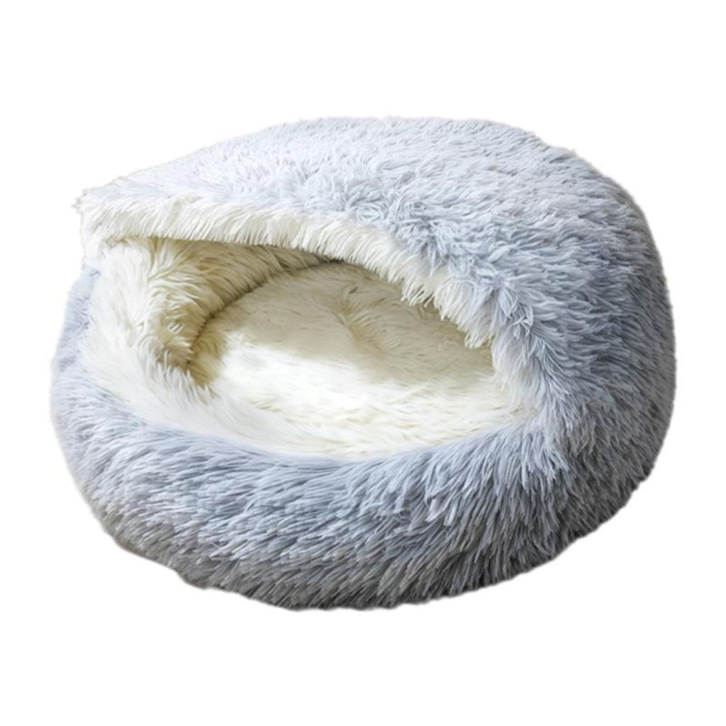 Washable plush cat bed, non-slip