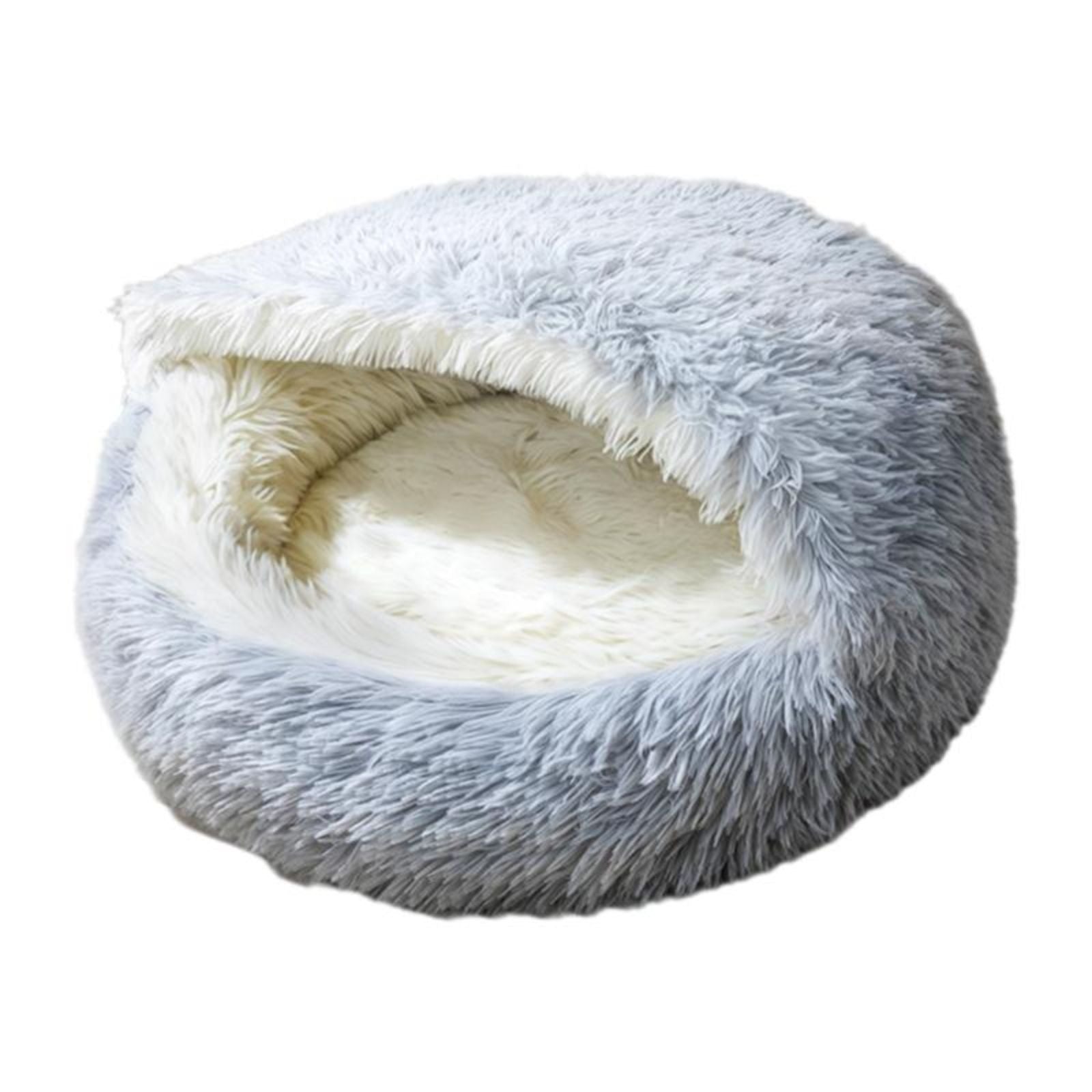 Washable plush cat bed, non-slip