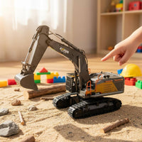 Wireless-Controlled Digger Alloy Body Construction Vehicle Rechargeable Battery