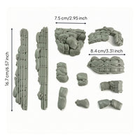 Tank Model Parts with Sandbag Protective Plating 1/35 Scale for Dioramas