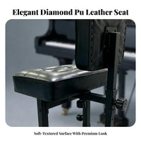 Adjustable Piano Bench Musical Furniture Quilted Bridge-Leg