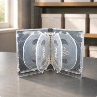 10-Disc Storage Case Hinged Spine Digital Video Disc Case Shielded