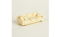 1:12 Scale Sofa Cream Design Miniature Sofa Ornament Photo Prop for Collectors