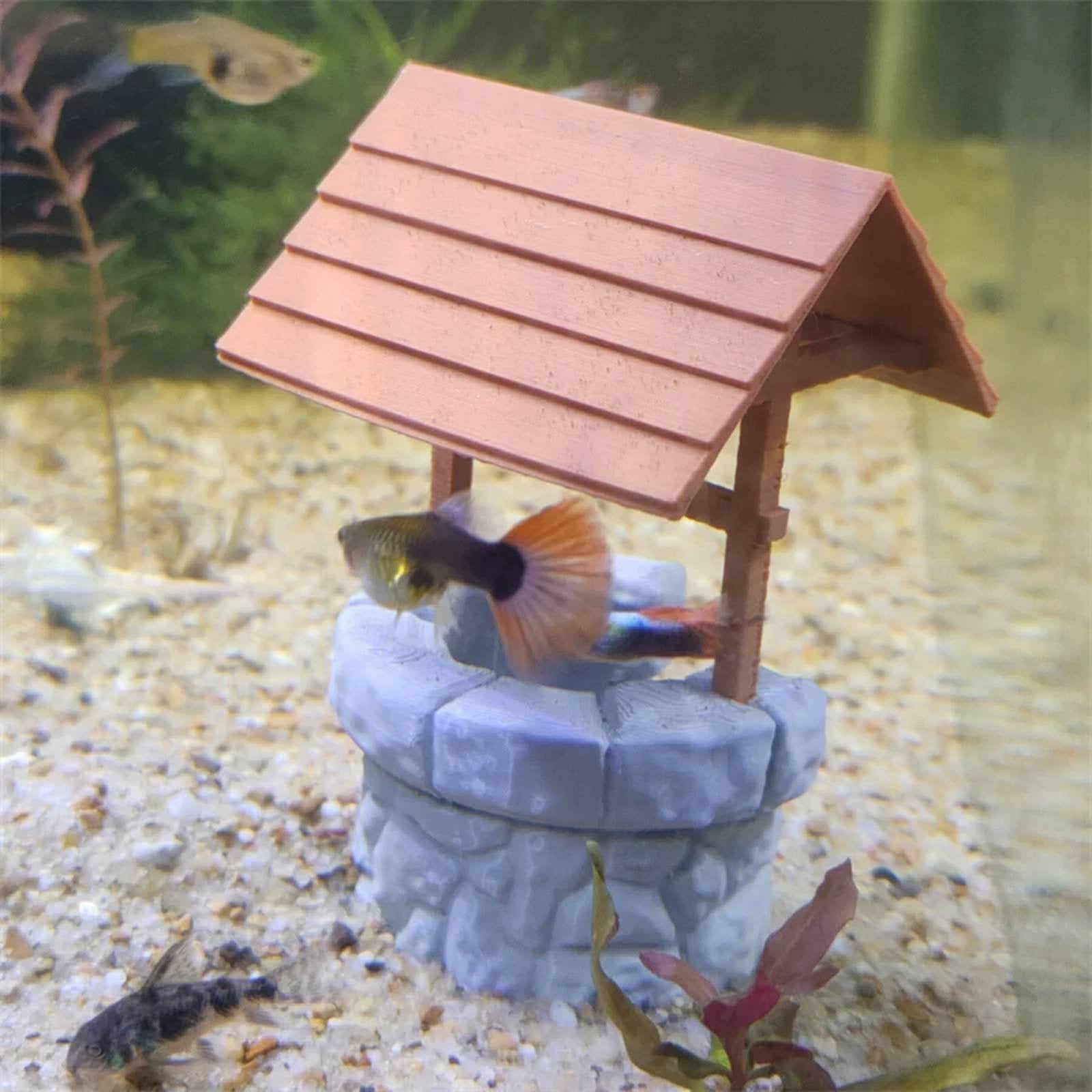 Aquarium Hideout Cave Bubble Outlet Aquarium Hiding House Plastic Material