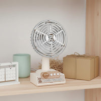 Retro Design Mini Fan Lightweight Retro Design Table Fan 3 Speed Settings
