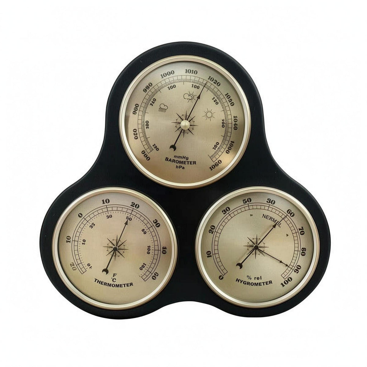 Pressure Meter Thermometer Hygrometer 3-Function Pressure Meter Hygrometer Thermometer Wall Plaque