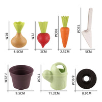 Garden Toy Set Smooth Edges Pretend Play Garden Produce Toy Set Fine Motor Skills Children's Playthings