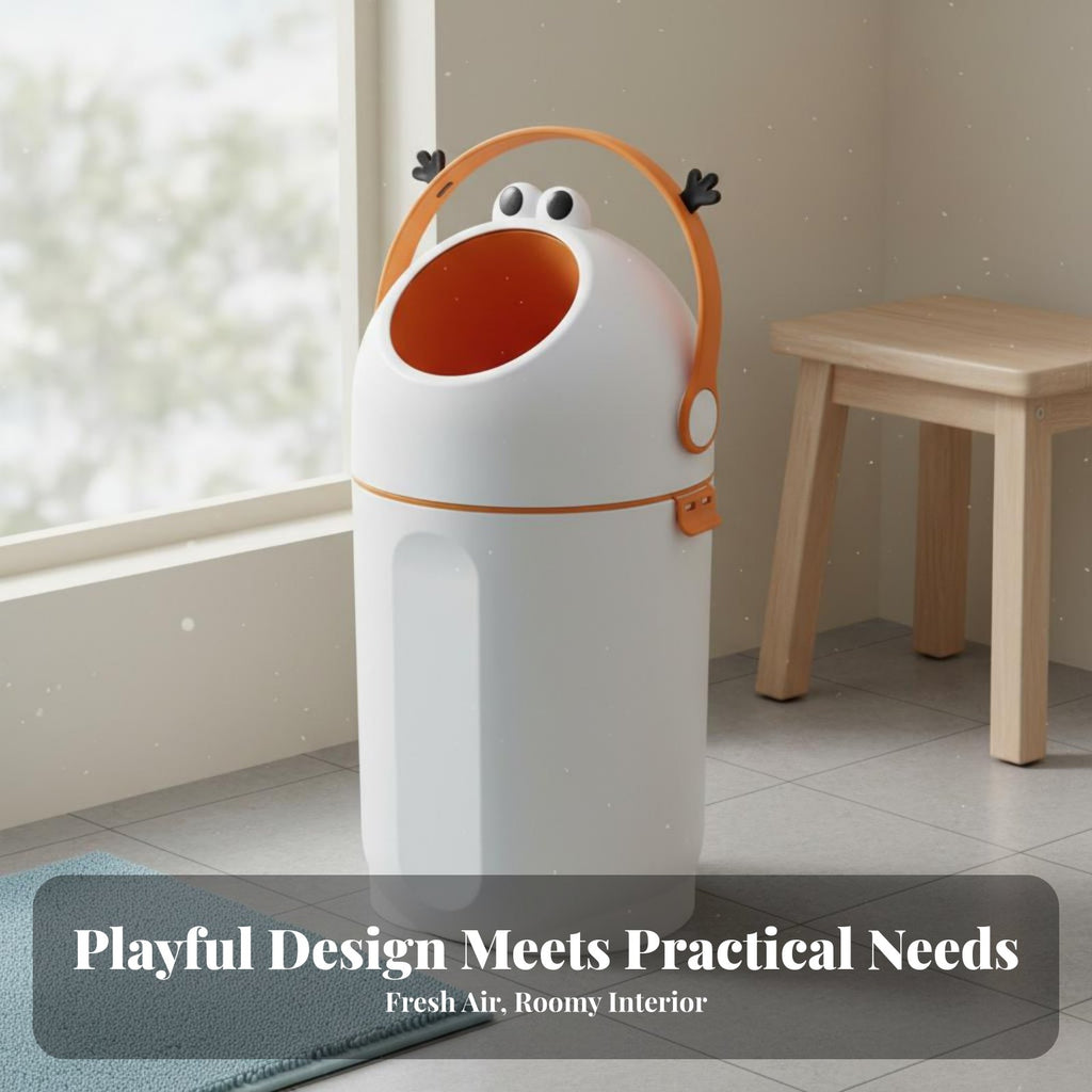 Round Diaper Disposal System Large Capacity Diaper Disposal System Nursery Item Silent Functioning Easy to Use for Infants
