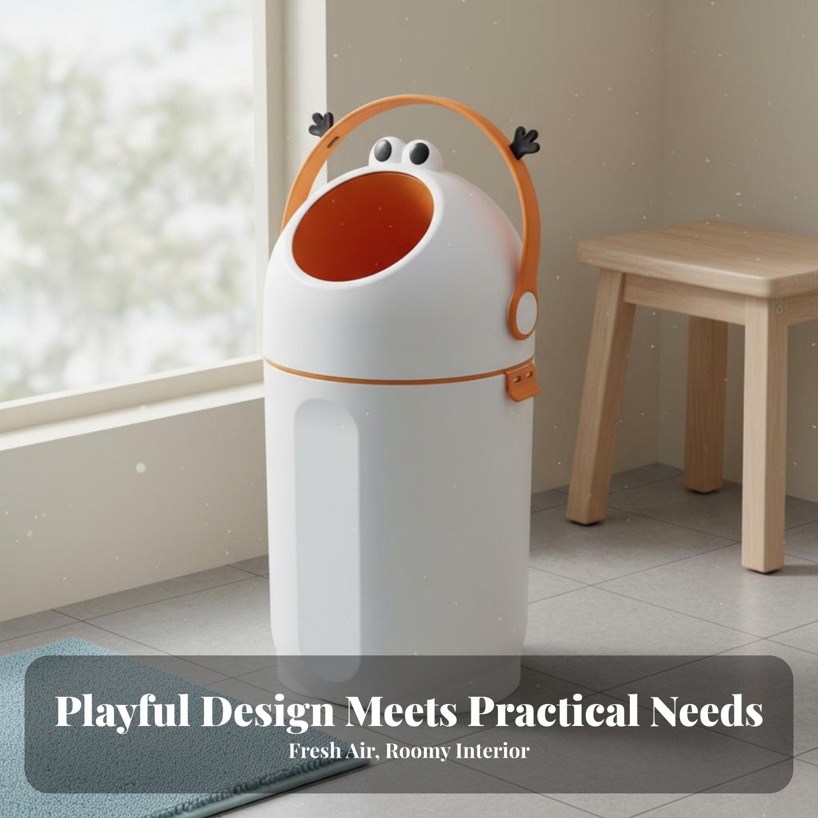 Round Diaper Disposal System Large Capacity Diaper Disposal System Nursery Item Silent Functioning Easy to Use for Infants