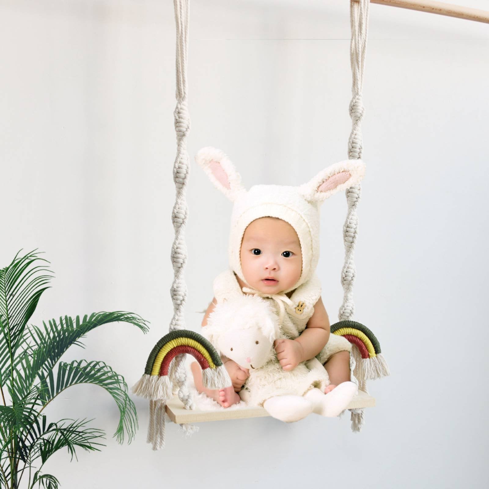 Baby Photo Swing Handmade Woven Baby Swing Stylish for Infants