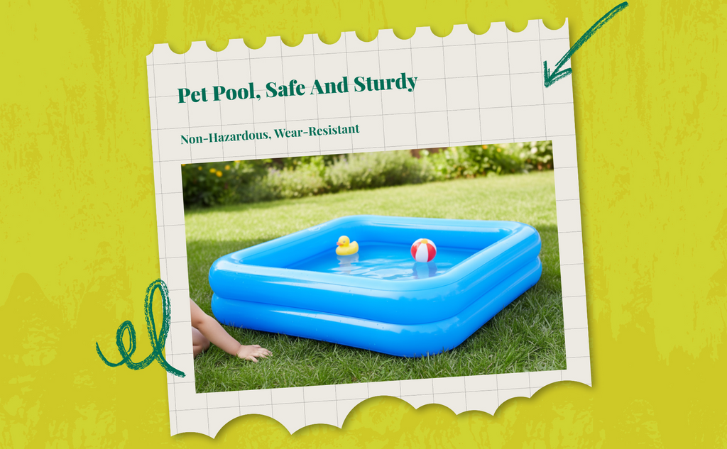 Leak-Resistant Animal Pool, Easy Clean, Portable Bowl