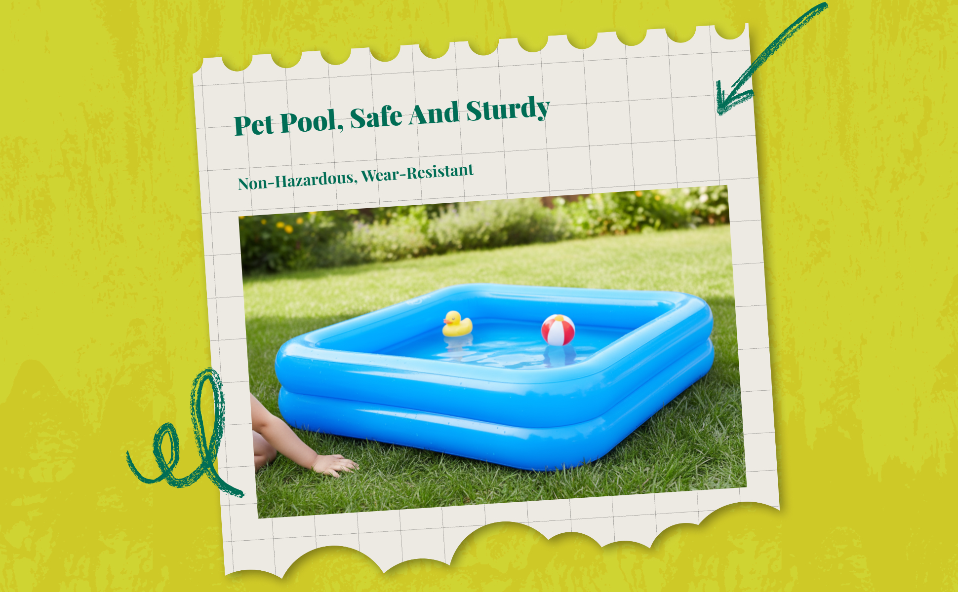 Leak-Resistant Animal Pool, Easy Clean, Portable Bowl