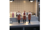 3 Pieces Restaurant Personnel Figure Set Service Workers Painted Miniature