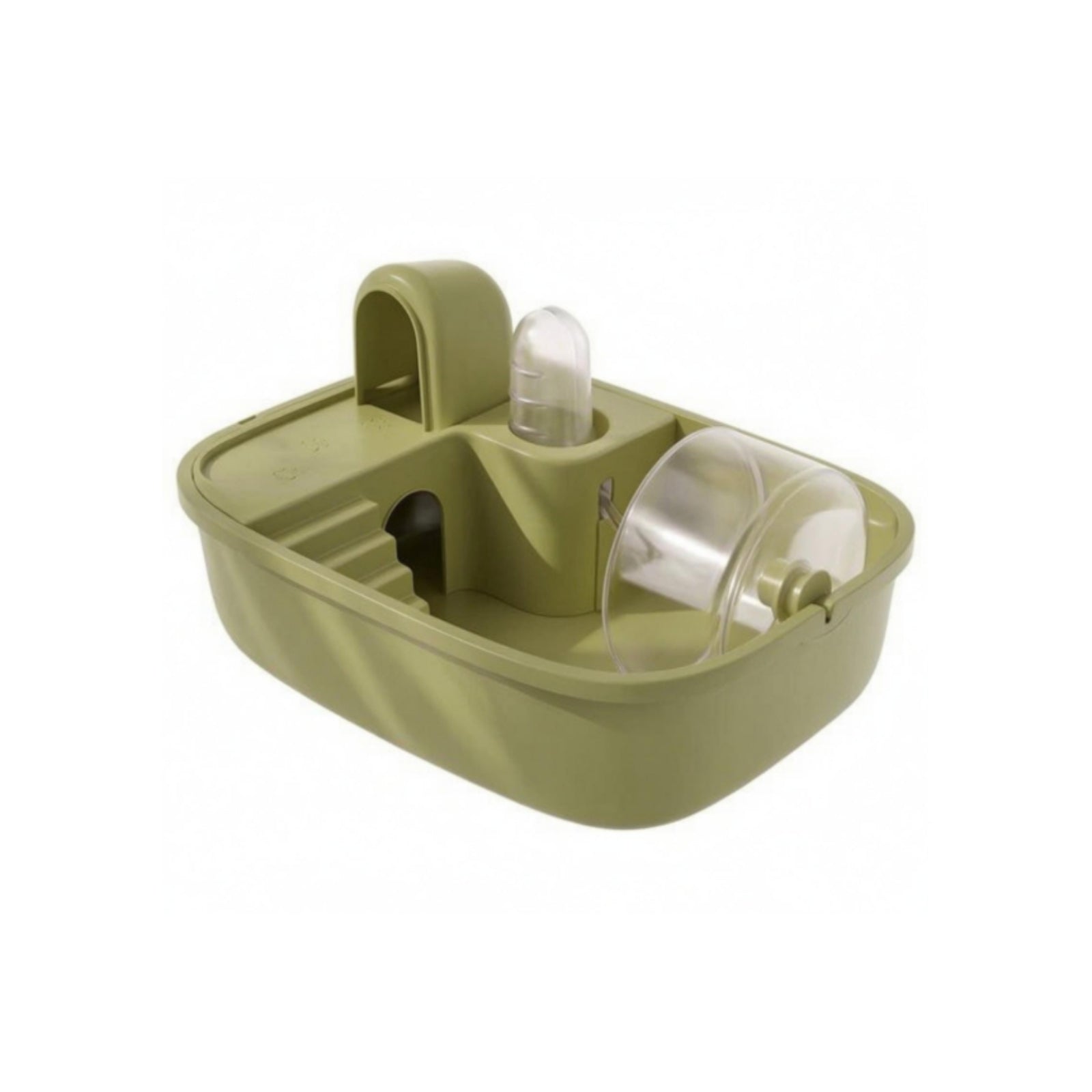 Transparent Hamster Cage Rounded Corners Small Pet Carrier Cage Solid-Sided