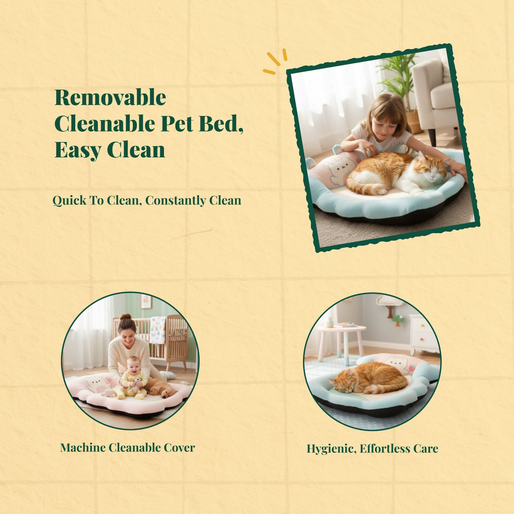Washable non-slip dog bed mat