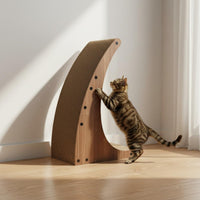 L-Shaped Cat Scratcher Stable Design Vertical Cat Scratching Pad Ergonomic Curve Pet Supplies for Kittens, Indoor