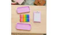 1/12 Scale Stationery Set Molded Dollhouse Clipboard Set Multi-Color