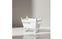 Dollhouse Infant Cradle High Detail Miniature Infant Cradle Encourages Imaginative Play Dollhouse Rocking Crib for Hobbyists