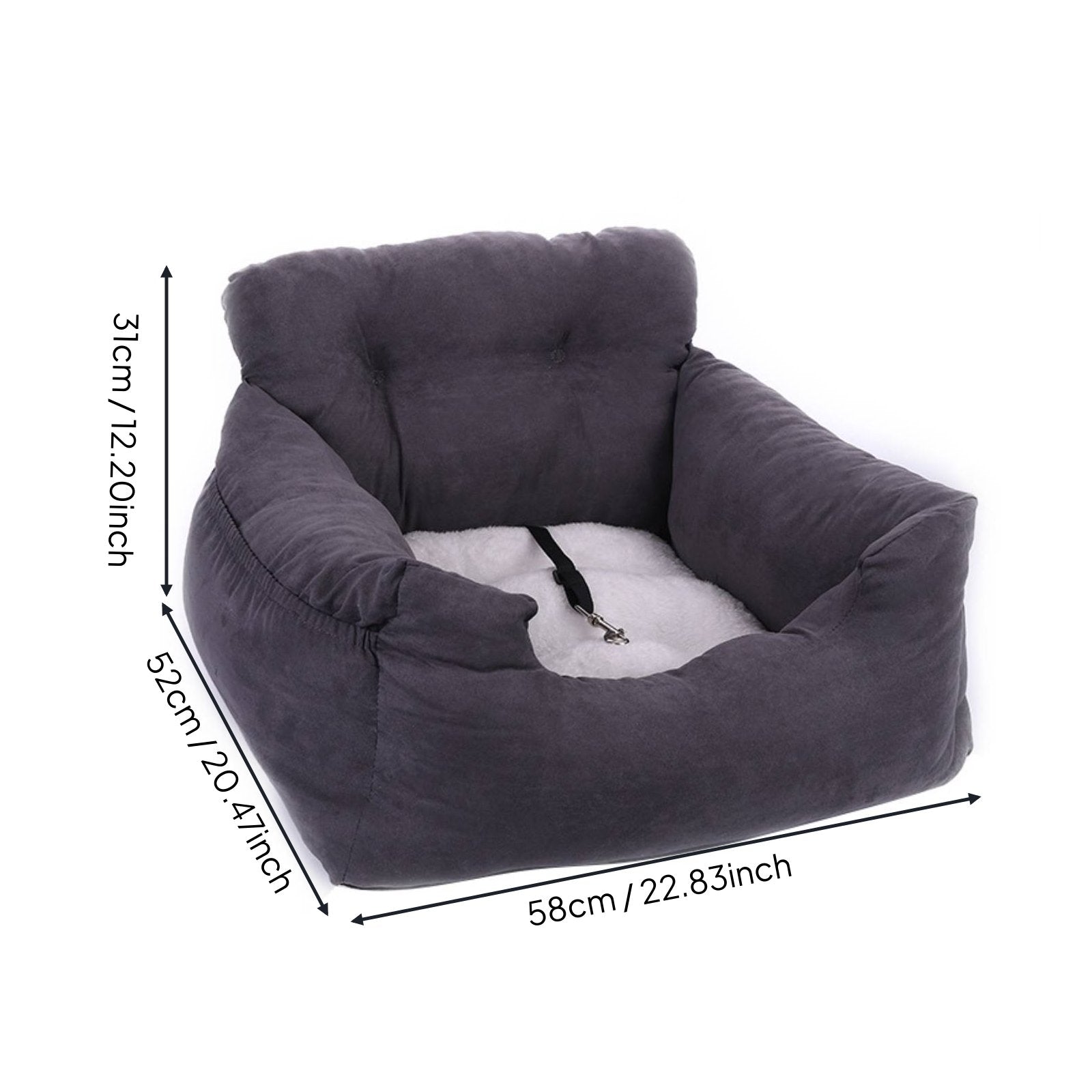 Car Console Pet Seat Warm Armrest Dog Easy Installation Soft Pet Bed Travel Bed for Cats