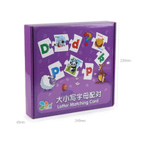 Alphabet Matching Cards Educational Wooden Alphabet Activity Set for Children