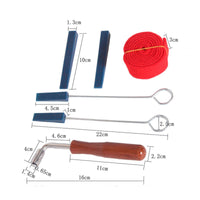 11 Pieces Piano Tuning Hammer Wooden Handle Instrument Accessory Blue Grips
