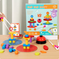 25 Pieces Wooden Clip Stacker Parent-Child Interaction for Playroom, Classroom