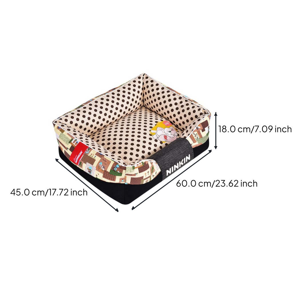 Calming Plush Pet Bed Removable Cover Warming Comfort