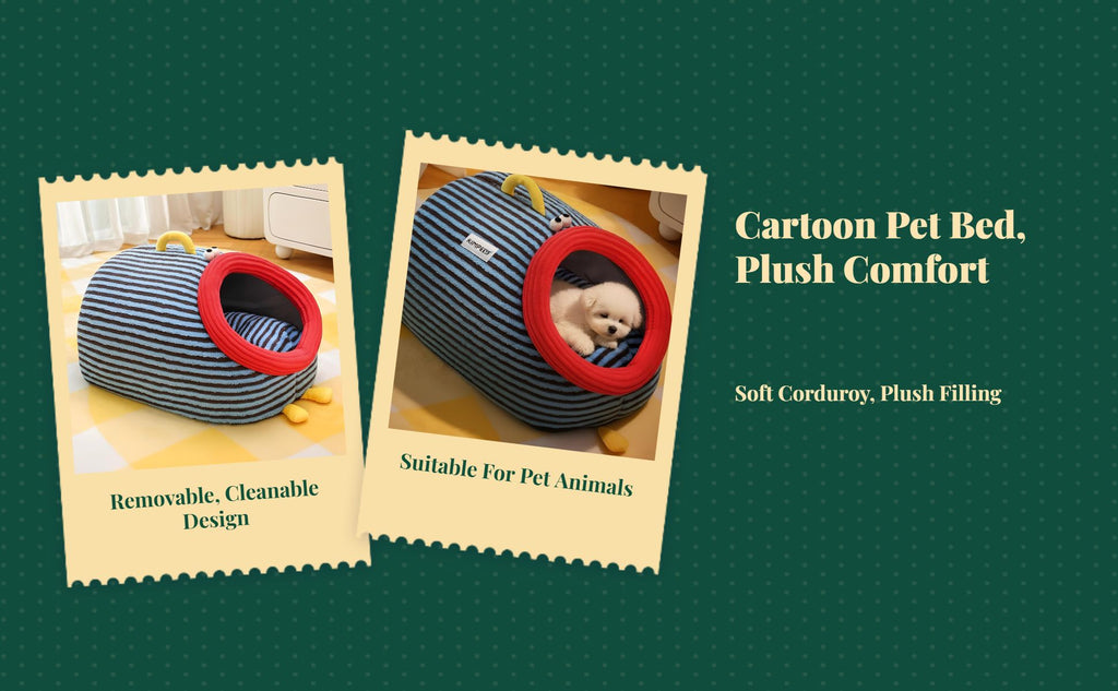 Washable semi-enclosed cat bed